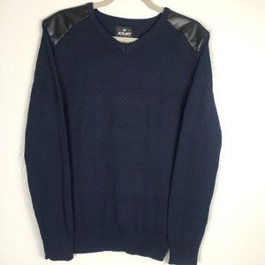 NEW| Xrayjeans Navy Blue Knotted Sweater